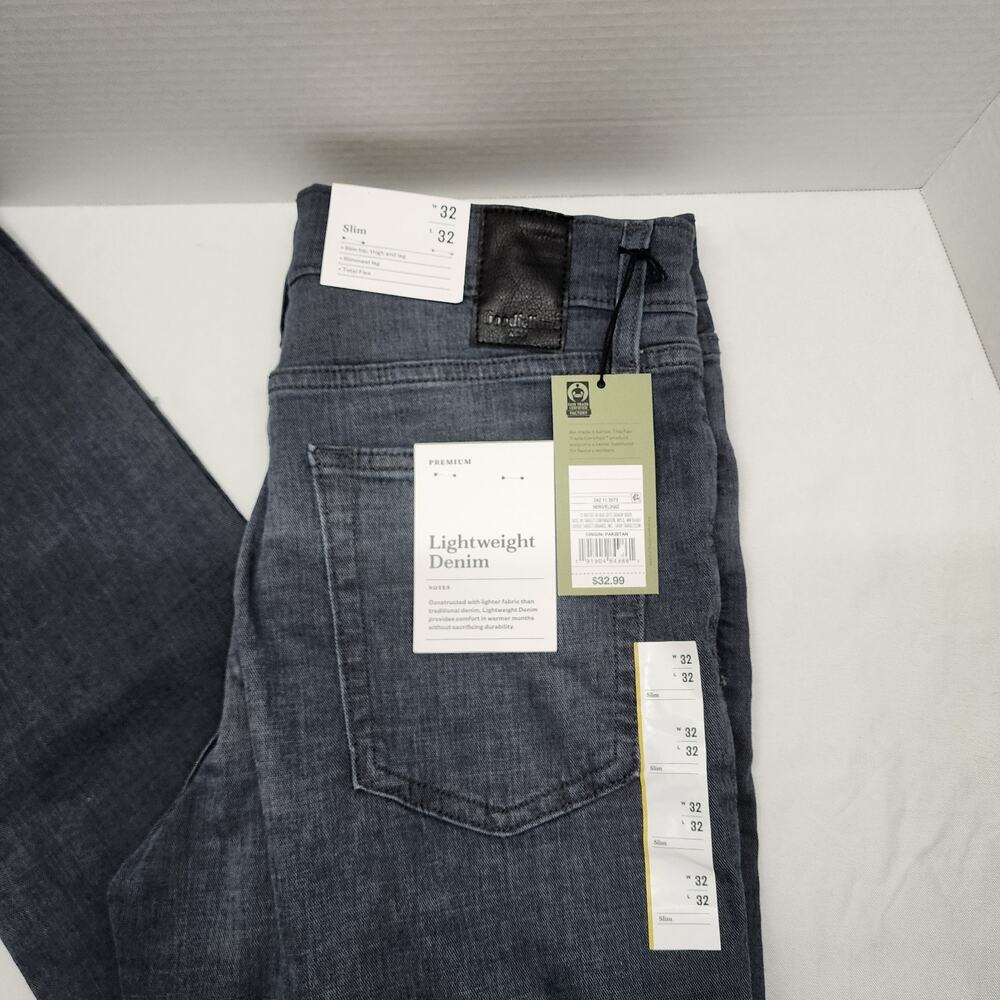 New NWT Goodfellow & Co Slim Straight Dark Flex Jeans Mens 32x32 (Actual 32x32)